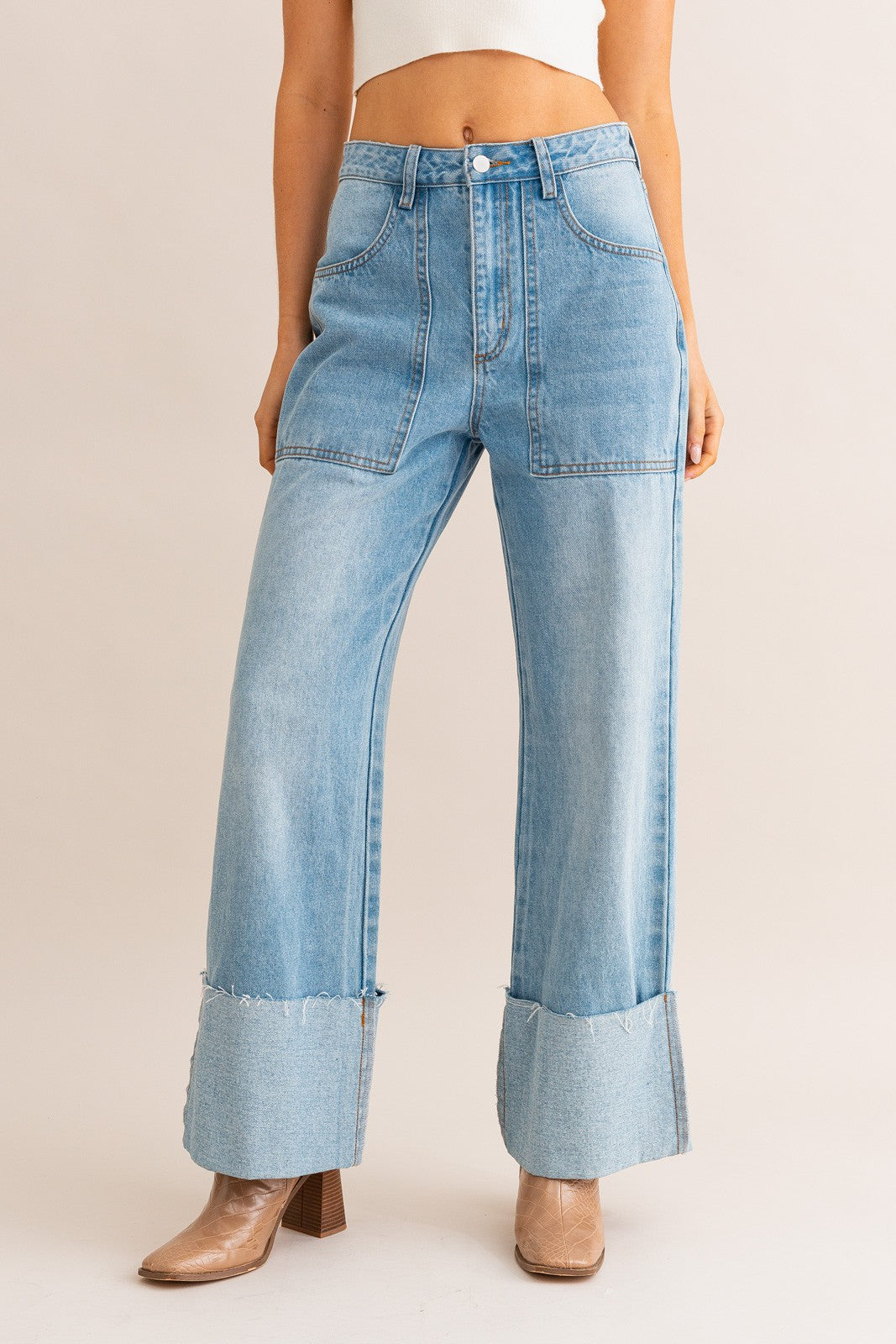 Cuffed Jeans