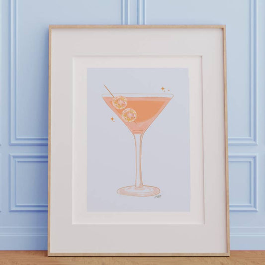 Martini Art Print 8x10
